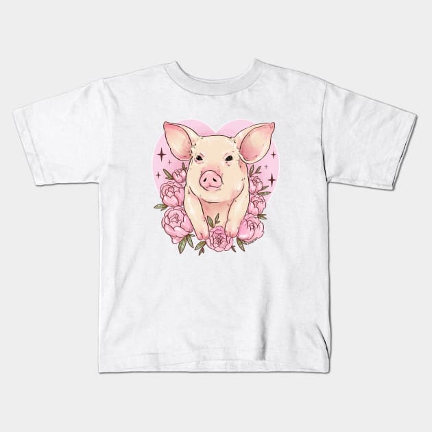 Piggy Love Kids T-Shirt by chiaraLBart